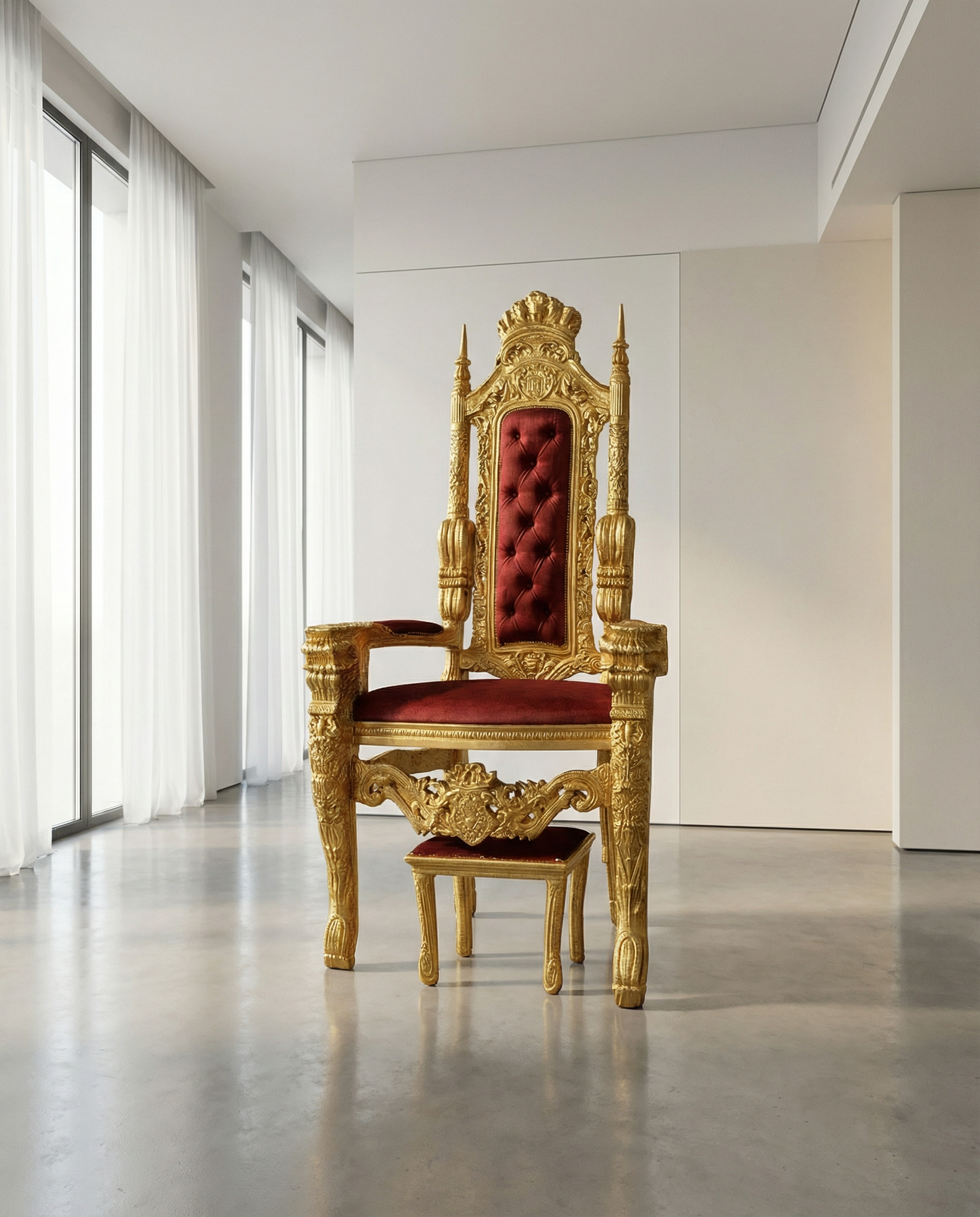 כסא אליהו הנביא דגם ״אברהם אבינו״ זהב אדום