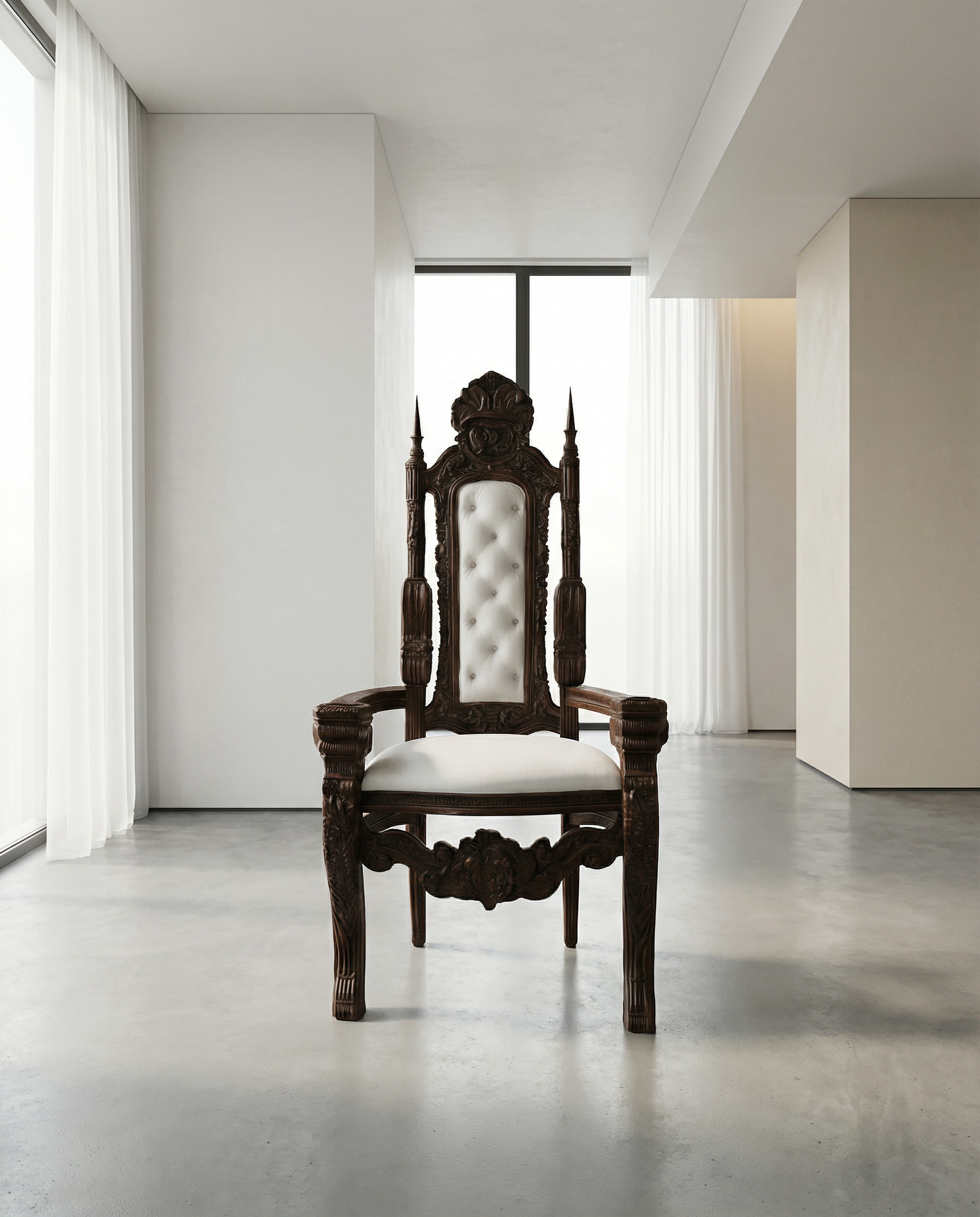 כסא אליהו הנביא דגם ״משה רבנו״ וונגה לבן