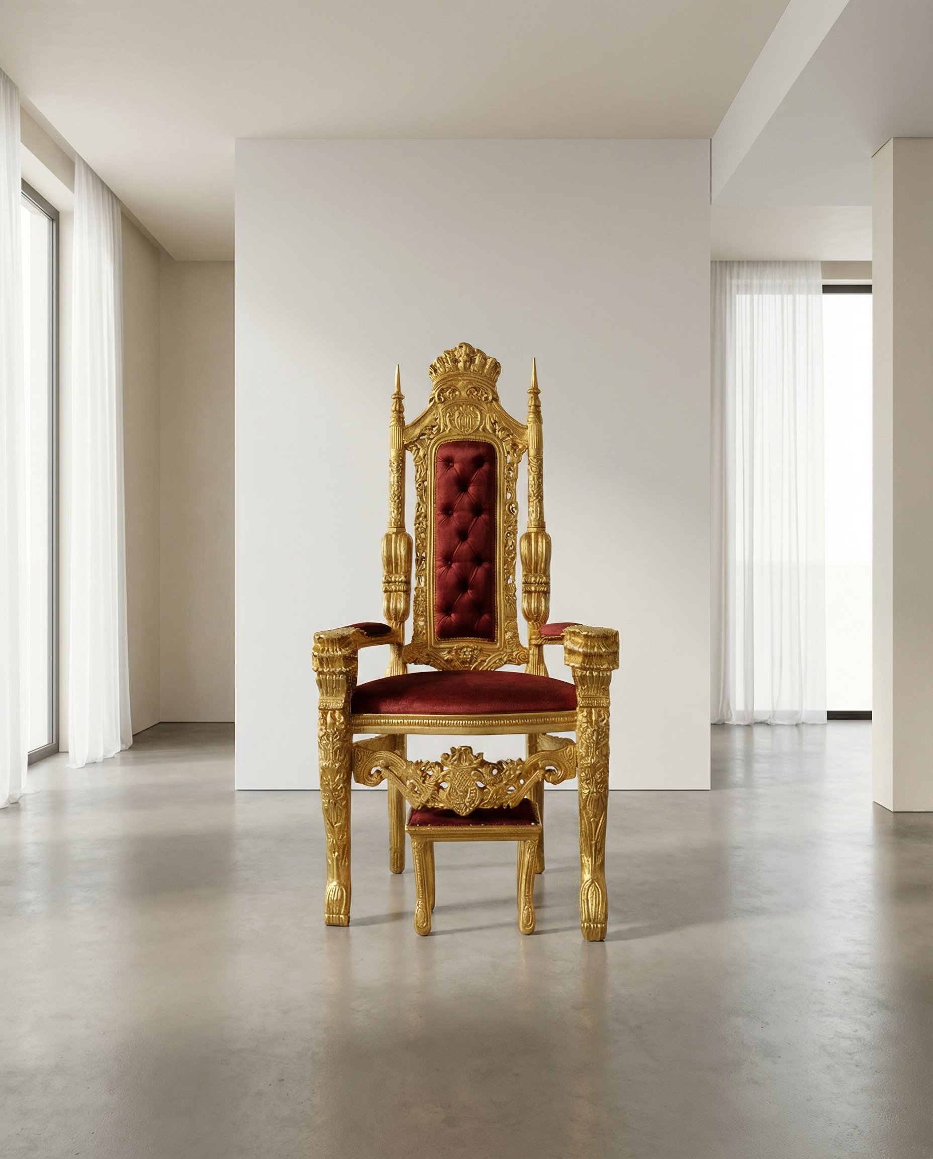 כסא אליהו הנביא דגם ״אברהם אבינו״ זהב אדום